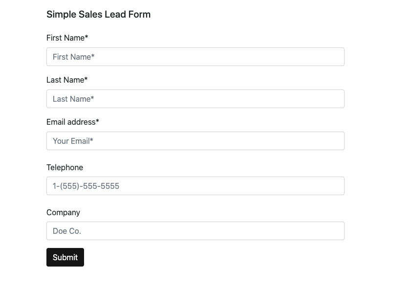 How to connect HTML Form to Salesforce