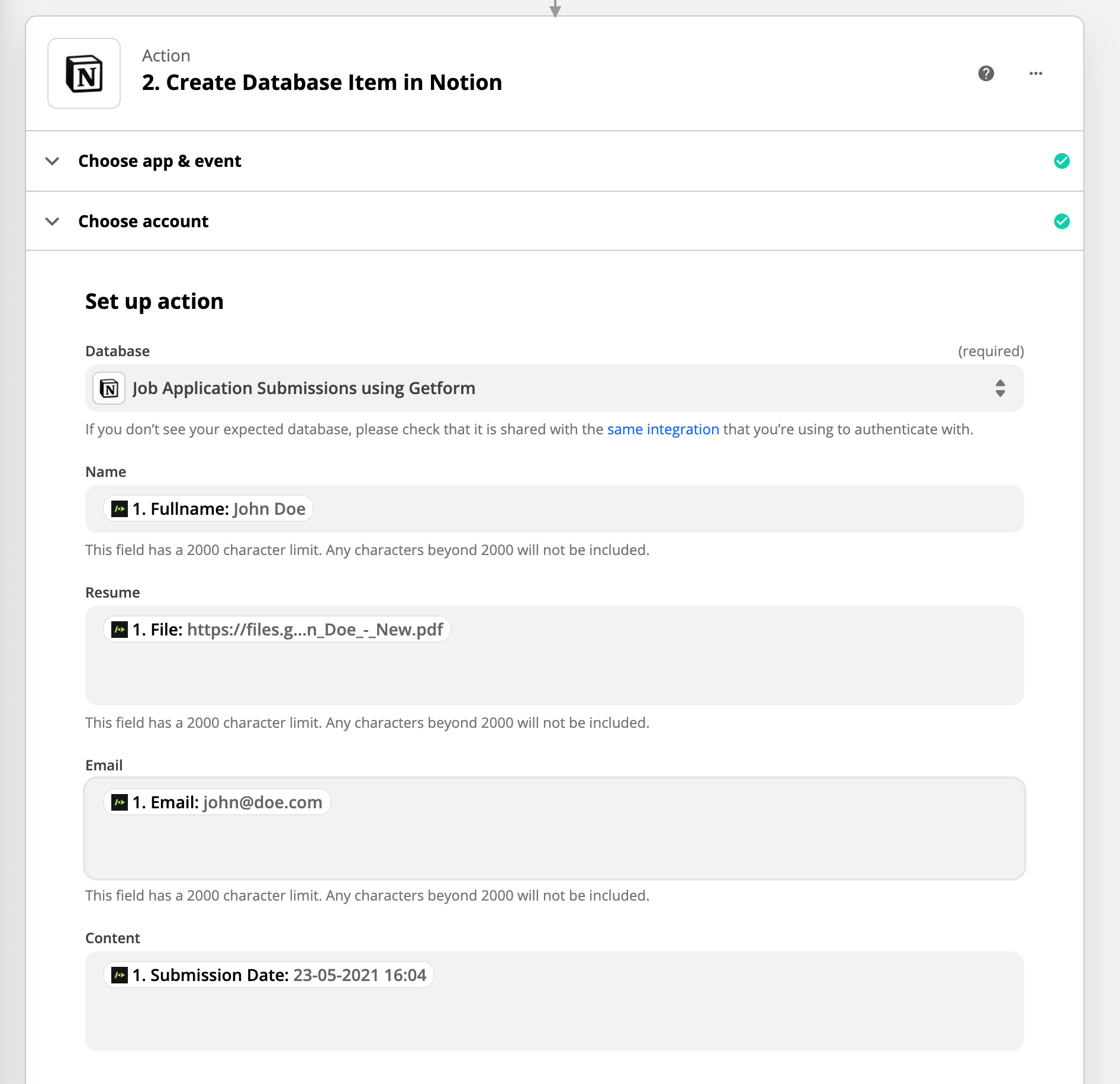 How to collect HTML form submissions on Notion tables