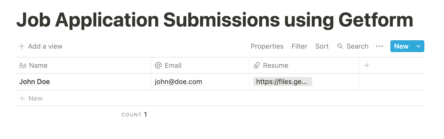 How to collect HTML form submissions on Notion tables
