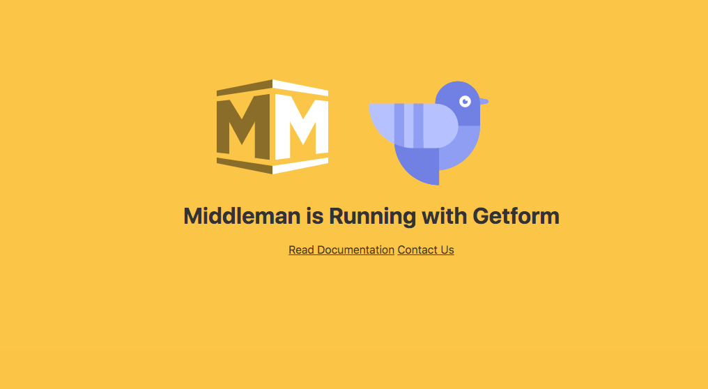 How to make a contact form in Middleman using Getform