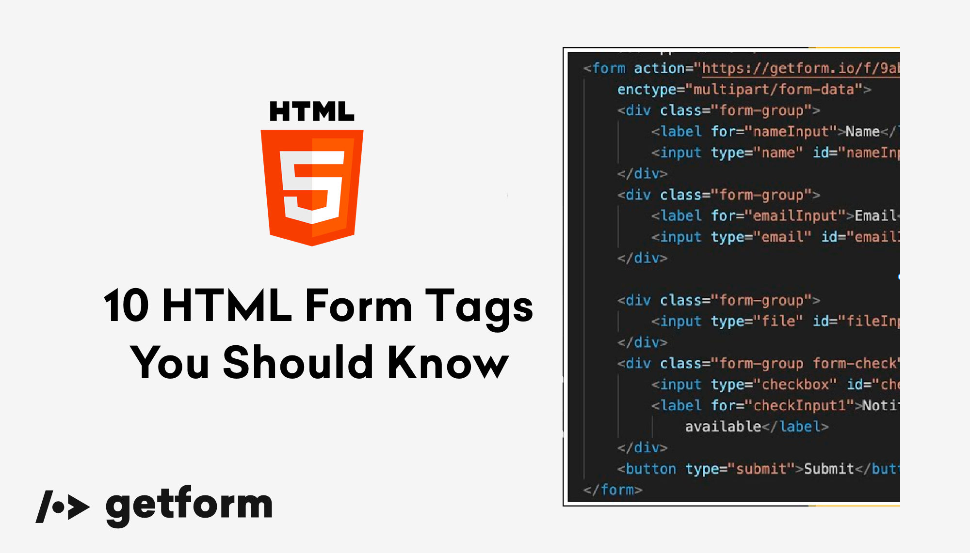 10 Form Related HTML Tags You Should Know